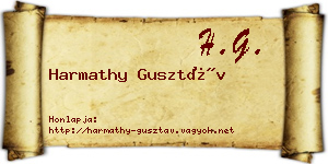 Harmathy Gusztáv névjegykártya