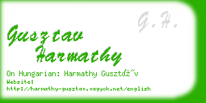 gusztav harmathy business card